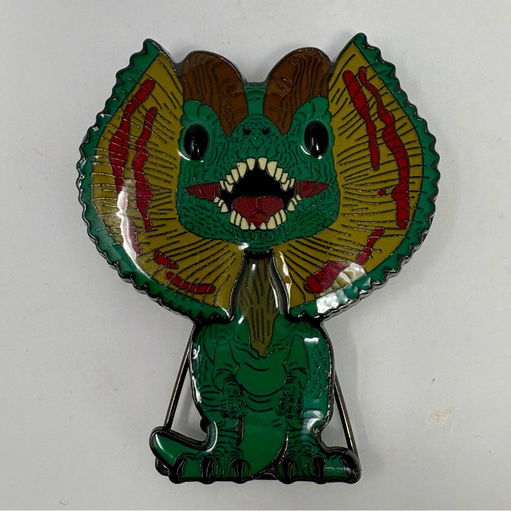 Funko 2022 Jurassic Park Dilophosaurus Enamel Pin 3 Post Stand Up 3”